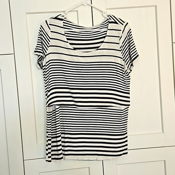 Motherhood Maternity Nursing striped top size Medium - Picture 1 of 5